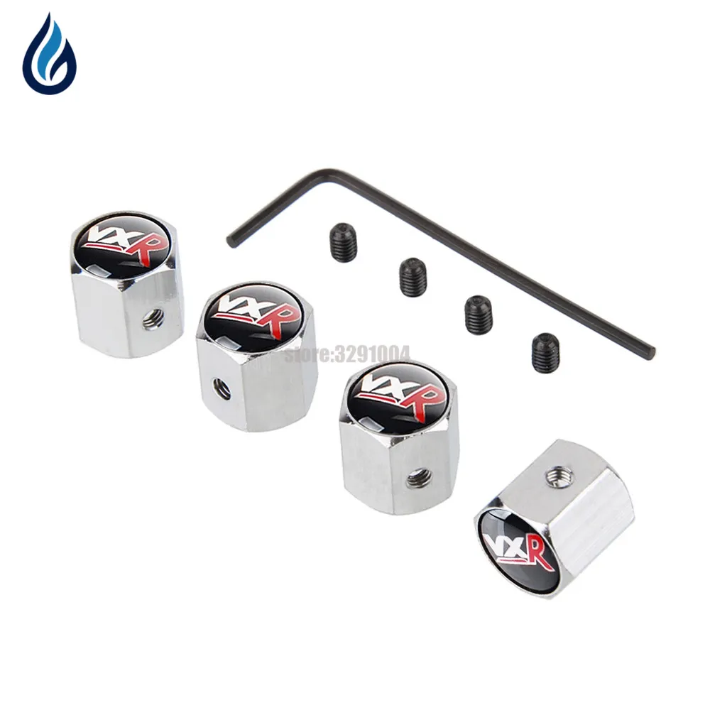 VXR Logo Anti Theft Car Wheel Tire Valve Caps For Vauxhall Astra