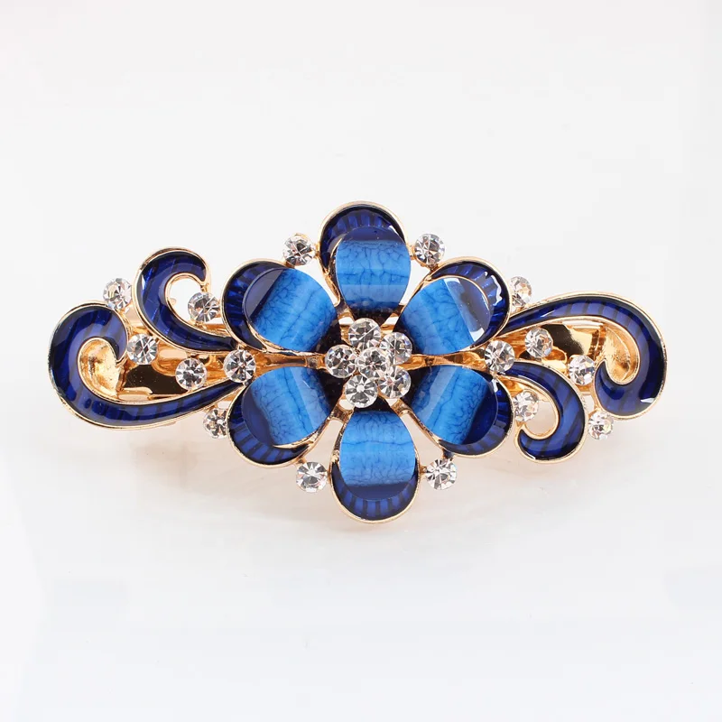 

Women's Crystal Barrette Clamp Hair Clip Gold Filled 5 Colors Butterfly Hairpins Headwear Hair Accessories Jewelry