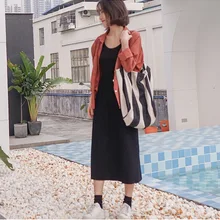 5 стилей, Женская Полосатая Брезентовая сумка для покупок, модная большая шикарная сумка через плечо, сумка из эко-ткани, складная многоразовая пляжная сумка