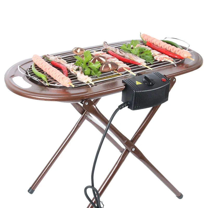 DMWD 2 In 1 Charcoal/Electric Grill Barbecue Oven 220V Household