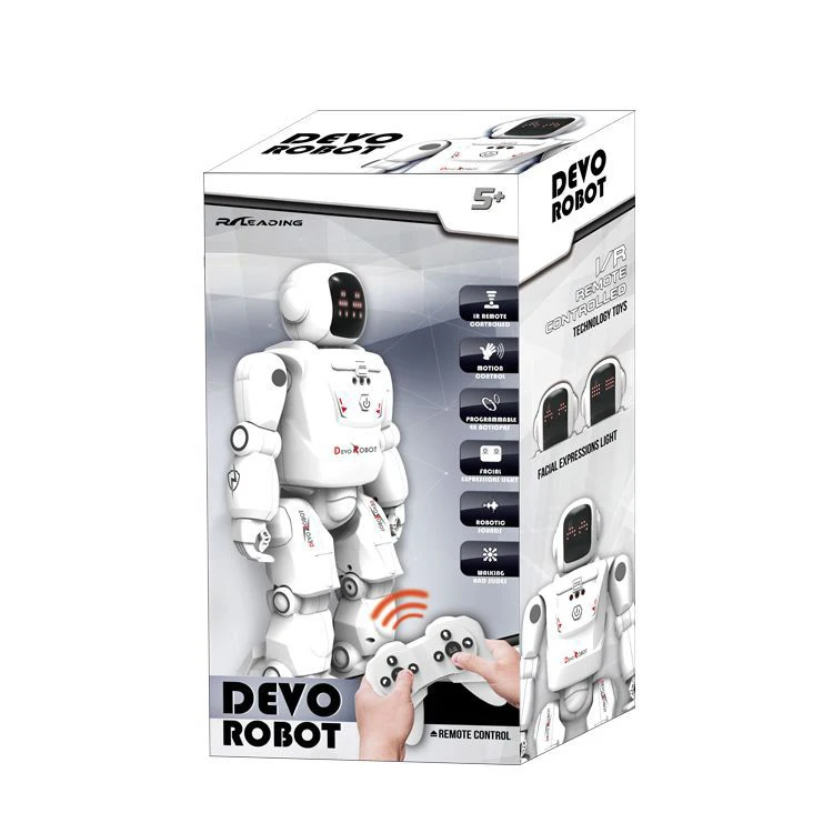 RC робот RC2108 интеллектуальное танцевальное действие лицевой Свет Звук движения программируемое дистанционное управление умные роботы игрушки - Цвет: White Retail Box