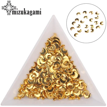 

100pcs/lot Alloy Golden Moon Metal Art Decorations New Arrive Alloy Charms Jewelry On Salon Supplies