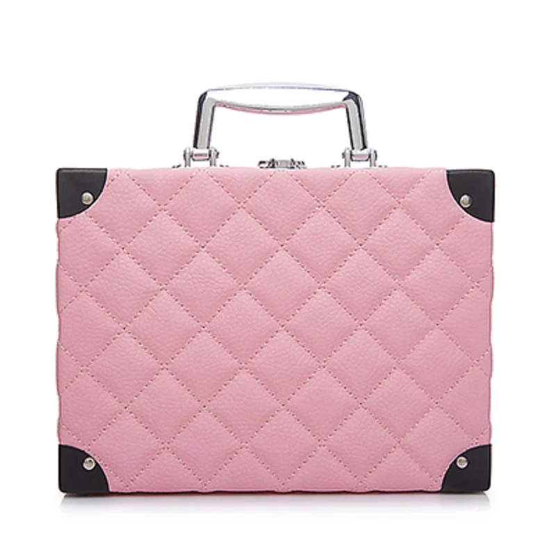 

Ladies Multifunctional Large Pack Portable Lattice Cosmetic Case