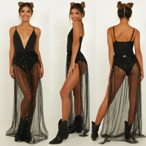 

Fashion Women Bikini Cover Up Swimwear Lace Beach Maxi Wrap Skirt Sarong Dress