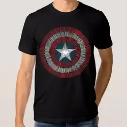 Капитан Америка футболка Для мужчин новый хлопок тройник S-3XL Новая модная футболка Графический письмо 2018 новые Для мужчин смешно