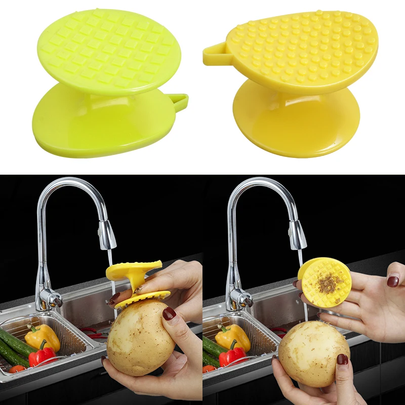 

CARRYWON Multi-functional Radish Potato Peeler Fruit and Vegetable Cleaning Brush Scraper Scales Vegetable Brushes Kitchen