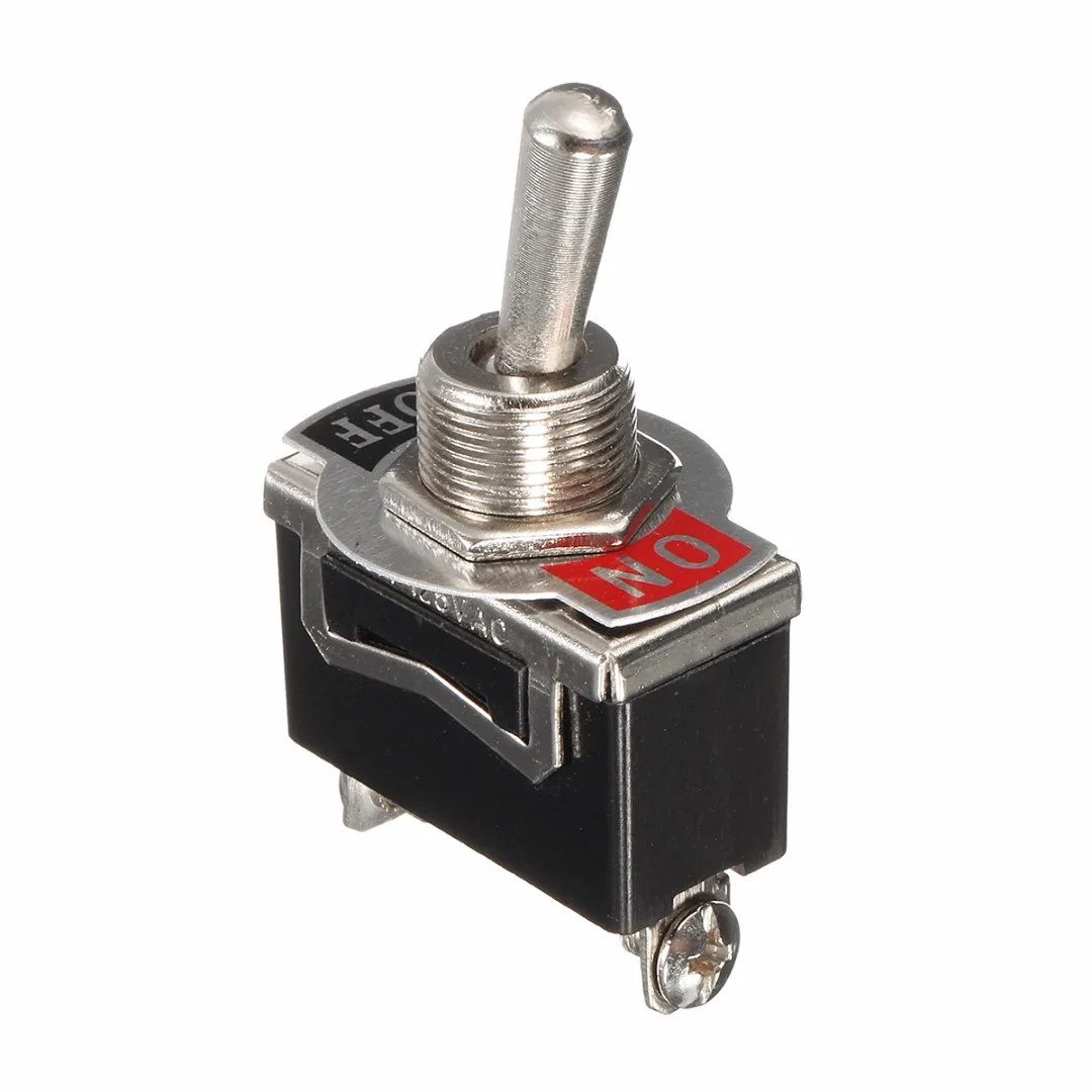 New 1 Set Toggle Switch Heavy Duty ON/OFF SPST Small Switch Flick 6A/250V AC 10A/125V AC with Cover + Waterproof Boot