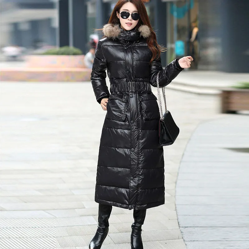 Nice New Fashion Europe Winter Women White Duck Down Coat Thigh Thick