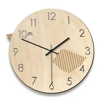 

Nordic Antique Wooden Clock-Birds Wall Clock Modern Design Wooden Clock Hanging Table Home Decor