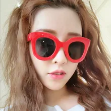 2018 fashion big box sunglasses women brand designer personality cat eye sunglasses retro wild men sunglasses