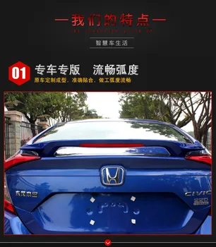 

Fit for Honda for civic The ten generation ABS rear spoiler rear wing DIFFERENT color spoilerA