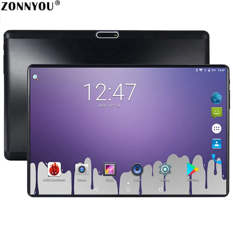 10,1 дюймовый планшетный ПК 2.5D Сталь Экран 3g Телефонный звонок 4 GB + 32 ГБ Android 8,0 Octa Core 1,5 ГГц две sim-карты поддержка GPS Wi-Fi Bluetooth PC