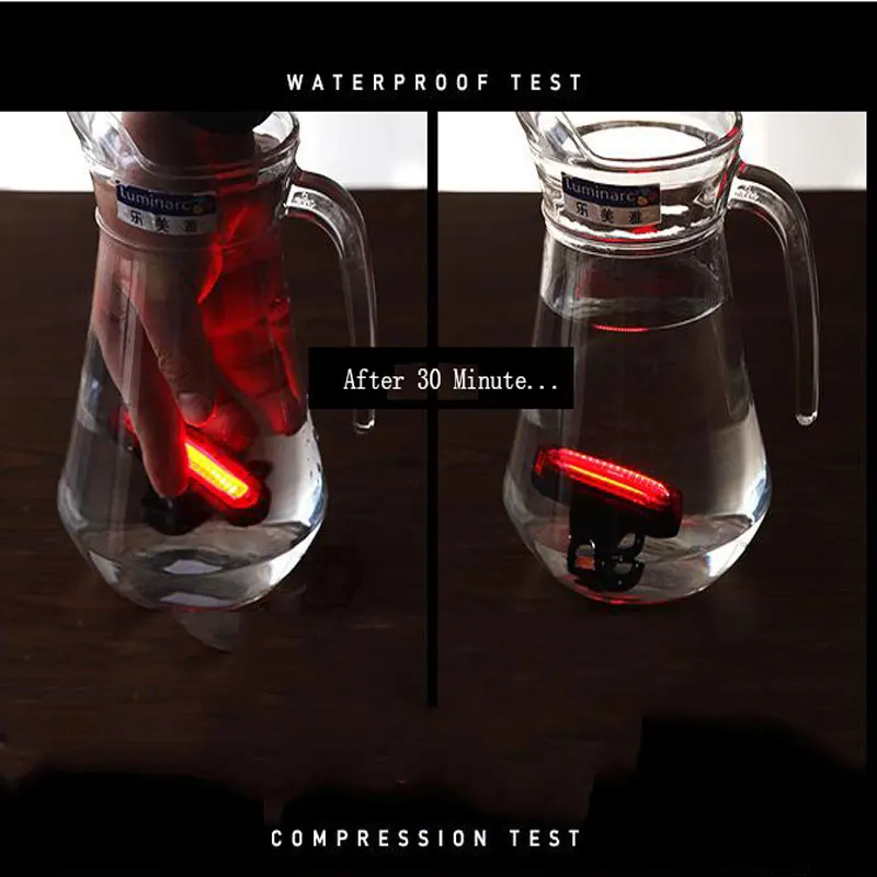 Perfect Zacro Bicycle Rear Light Cob Bicycle Led Light Rechargeable USB Safety Taillight Cycling Waterproof Mtb Tail Light Back Lamp 3