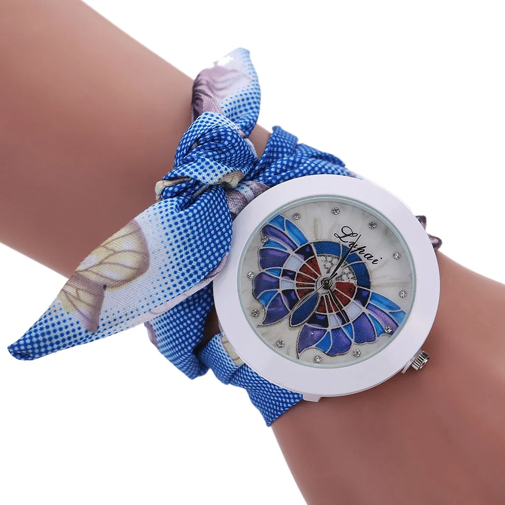 Women Watches Fashion Leisure Womens Quartz Watch Scarves Crystal Diamond Wrist Watch montres relojes mujer New Arrival Hot - Цвет: blue