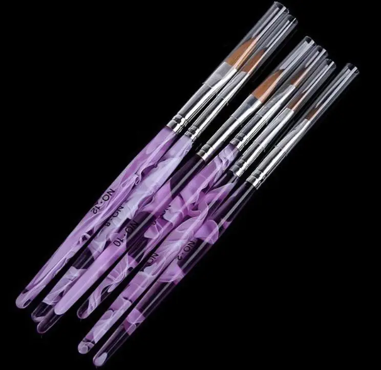 PROD 32800698659 6pcs Nail Brush Set 2#/4#/6#/8#/10##12 Acrylic Nail
Art Brush Design Nail Art Painting Brush Kolinsky Brush 100sets