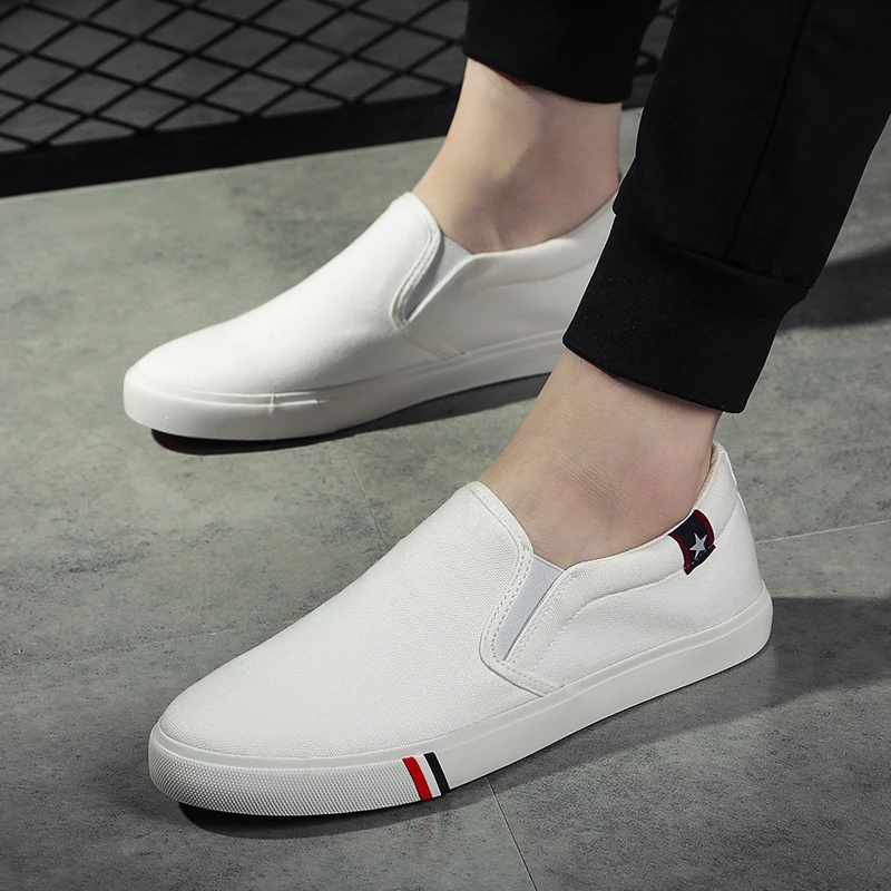 

2018 autumn men's canvas shoes simple casual soft bottom men's high-top non-slip comfort shoes vulcanized men's flat shoes 63