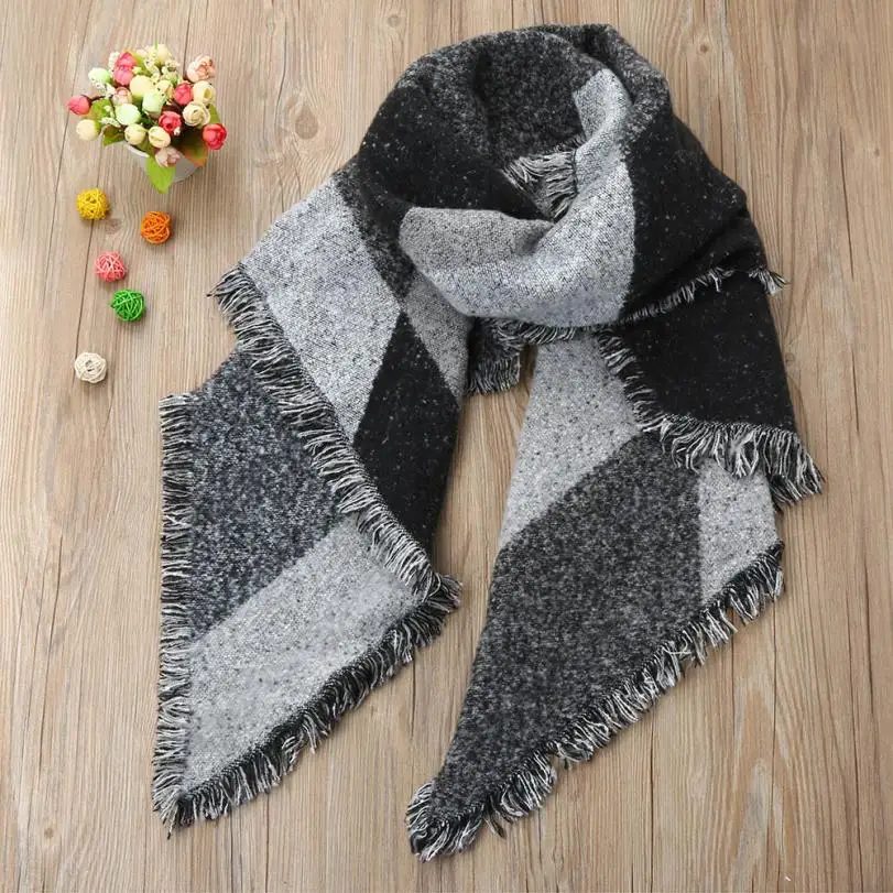 

WOMAIL 2017 New Arrival Scarf Women Lady Automn Spring Winter Women Warm Wool Cashmere Stole Scarves Scarf Tassel Shawl Sept28