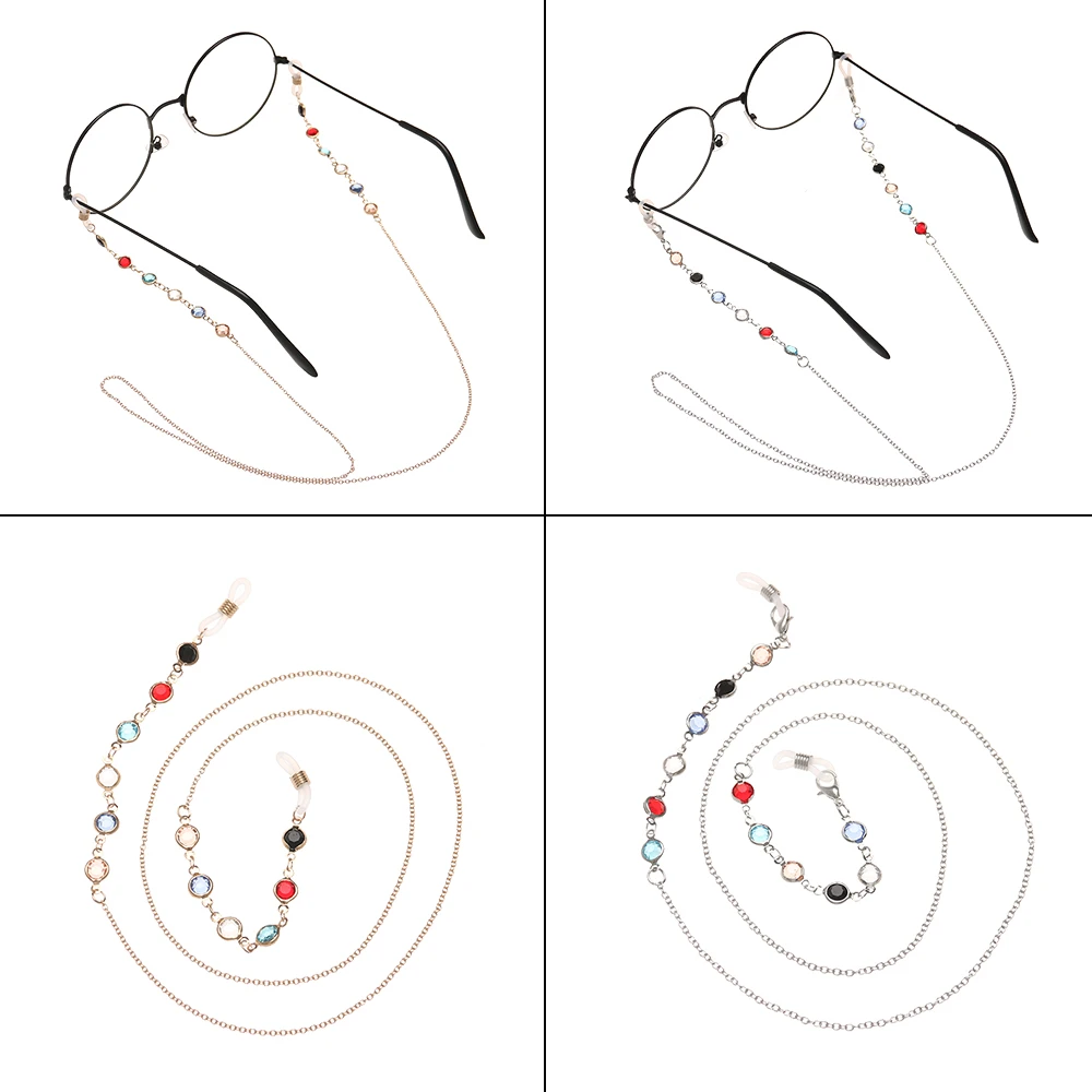 Модные хрустальные очки оптика держатель цепи для женщин и мужчин Аксессуары Солнцезащитные очки ожерелье для чтения очки ремешок шнур