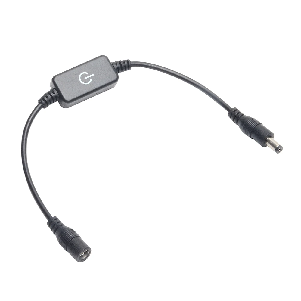 

Mini LED Dimmer Touch Switch Brightness with DC Female Male Plug for Single Color LED Strip Lamp DC 12V-24V 3A