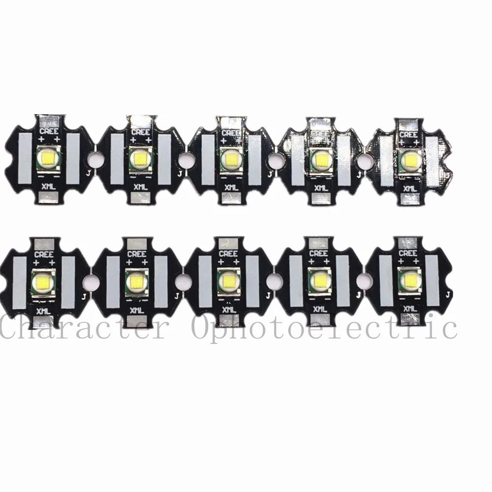 10 шт. Cree XLamp XML U2 T6 10 Вт светодиодный излучатель белый 6000 К-6500 к цвет с 20 мм Звезда база PCB