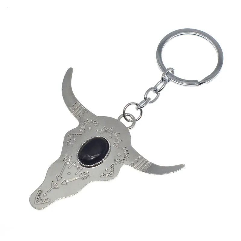 BOHO Stone tiger брелок для ключей в форме глаза Ox Horn Key Chain Keychain Богемные аксессуары