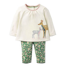 Baby Girls Clothes Children Clothing Sets Christmas Kids Tracksuits for Girls Sets Animal Pattern Baby Girl School Outfits 2-7Y