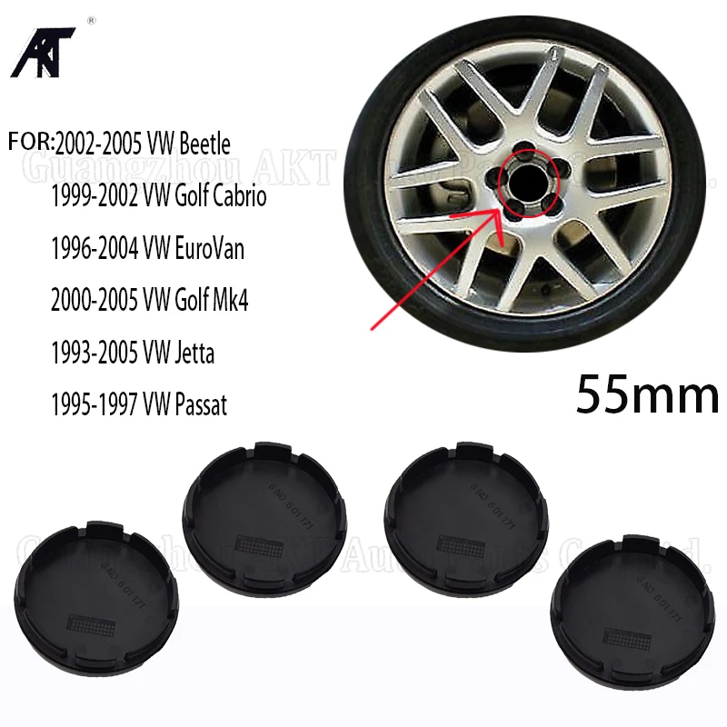 

4 pcs/set 6N0601171 WHEEL CENTER HUB CAP P#6N0 601 171 55mm Wheel Center Hub Cap