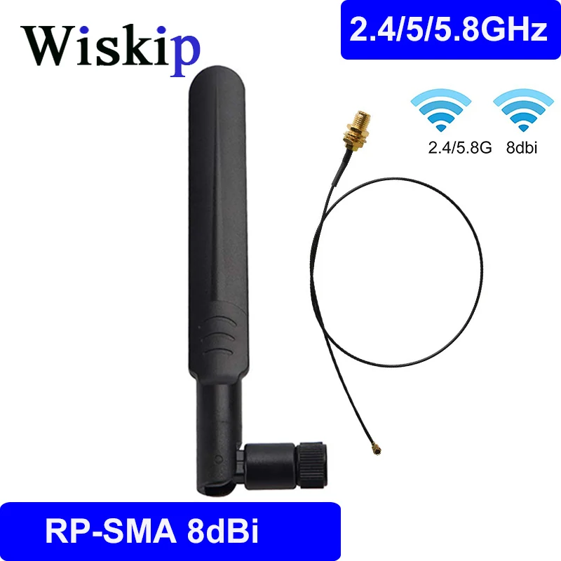 Антенна Wi Fi 2 4 ГГц/5G/5 8 ГГц Omni Двухдиапазонная 5dbi антенна армированным пластиком SMA