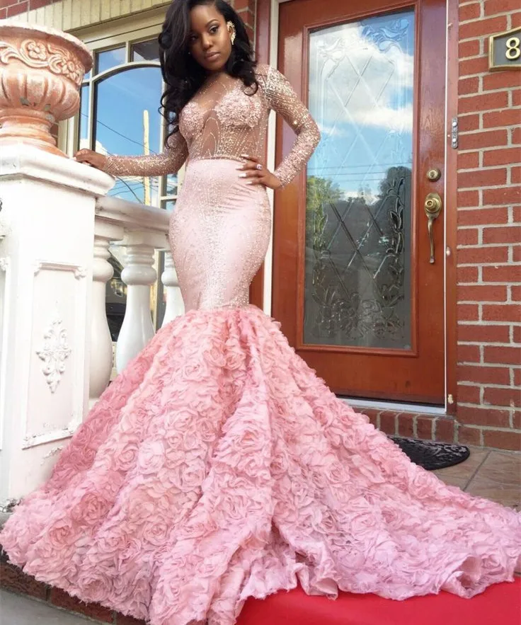 beautiful pink prom dresses