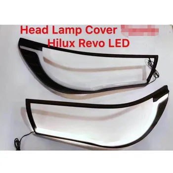 

New product hilux pickup LED front lights cover for toyota hilux REVO ROCCO 2015-2019 LED head lamp cover