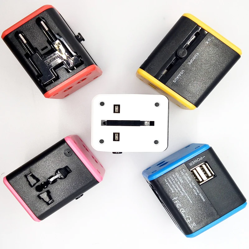 

unviersal travel adapter with USB charger multinational adapter 2100mah