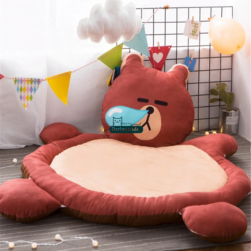 

Dorimytrader 140cm X 110cm Soft Animal Bear Owl Bunny Lion Penguin Plush Baby Game Pad Mattress Carpet Anti-skid Cartoon Toy