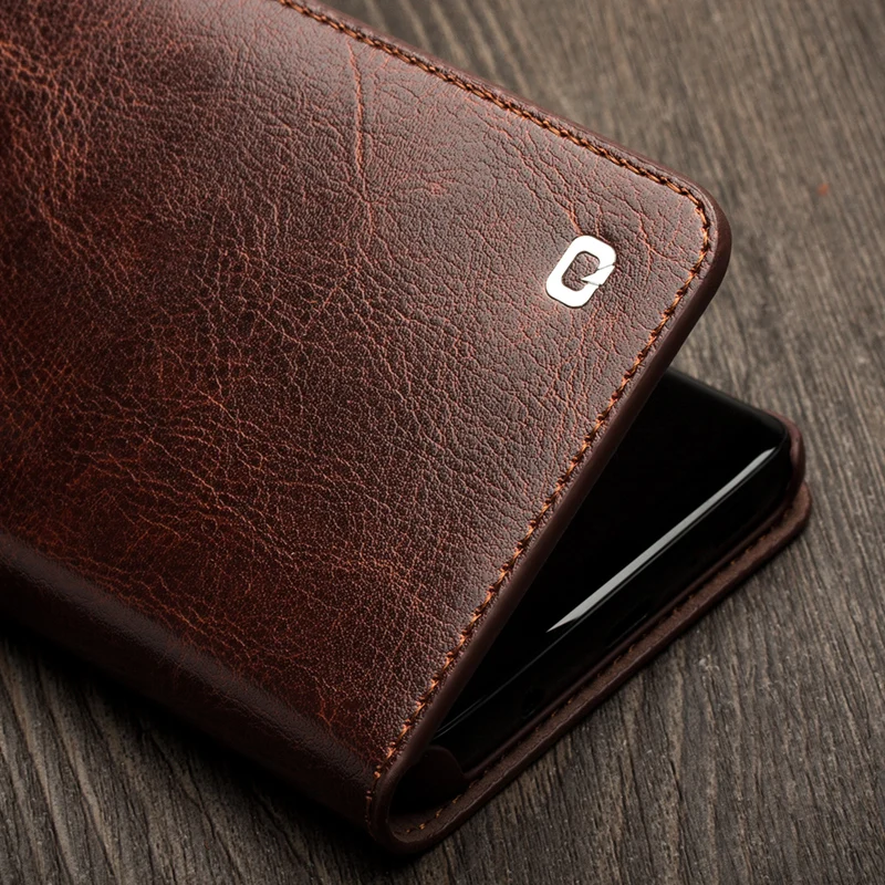 Роскошный чехол книжка из натуральной кожи для телефона Samsung Galaxy S9 + Plus Модный