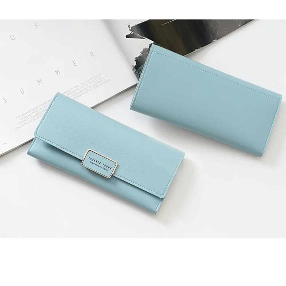 fashion Wallet long Zipper Multi Card Position Leather Coin Purse women Card Holder Leather wallet women casual wallet