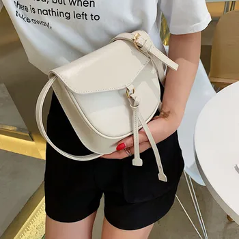 

Bags For Women 2019 Fashion Wild Simple Messenger Bag For Grils Woman 2019 Summer New Saddle Solid Color Shoulder Bag K531