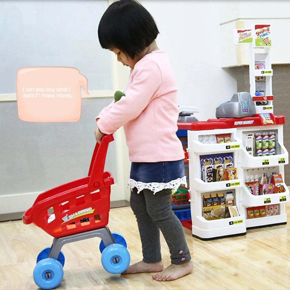 Верстак фаст-фуд супермаркет торговый стенд корзина кассовый аппарат детский игровой дом