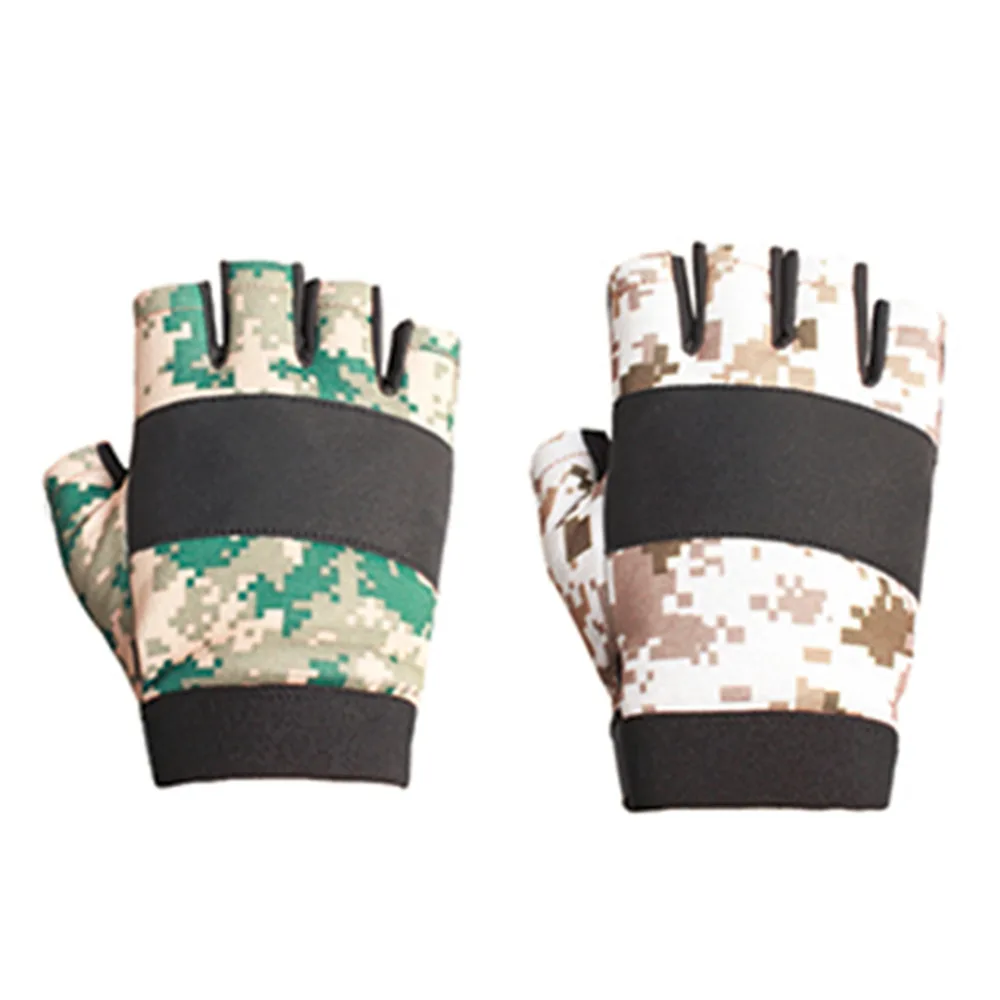 Hot Santo Outdoor Tactical Lightweight Camouflage Semi Finger Gloves