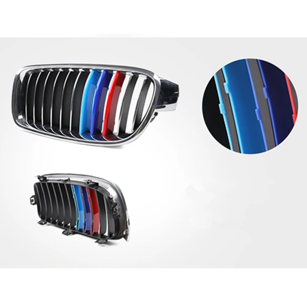 Для BMW X6 E71 E72 2014 2017 3D M Стайлинг передняя решетка отделка полоски спортивный Чехол