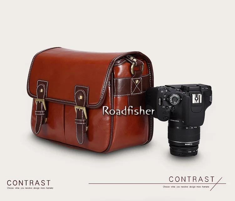 Camera leather shoulder bag 115-7