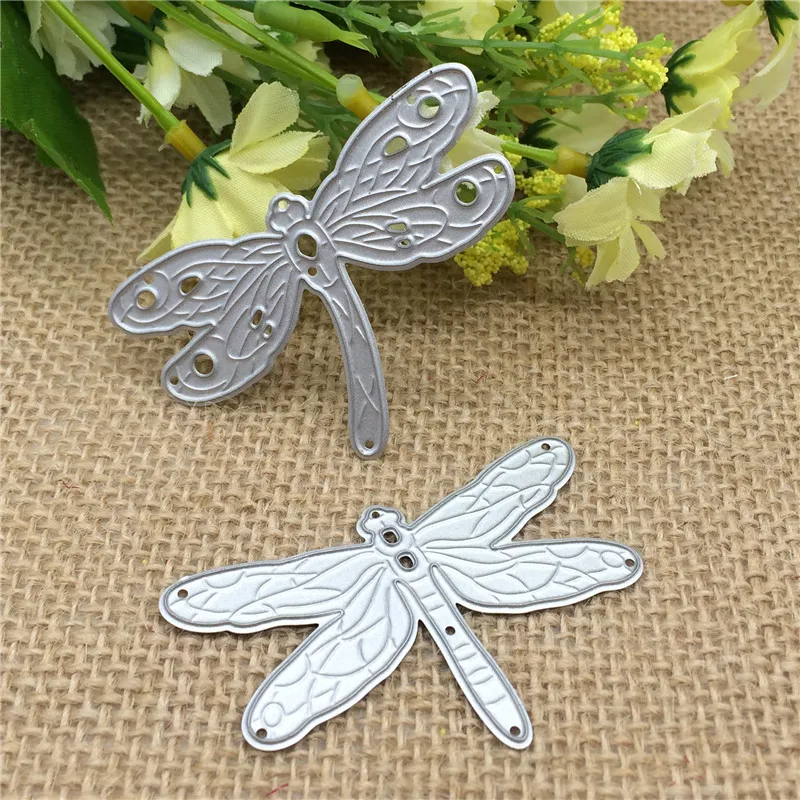 

2pcs Dragonfly Metal Cutting Dies Stencils Scrapbooking Animal Embossing Folder DIY Scrapbook Decor Template