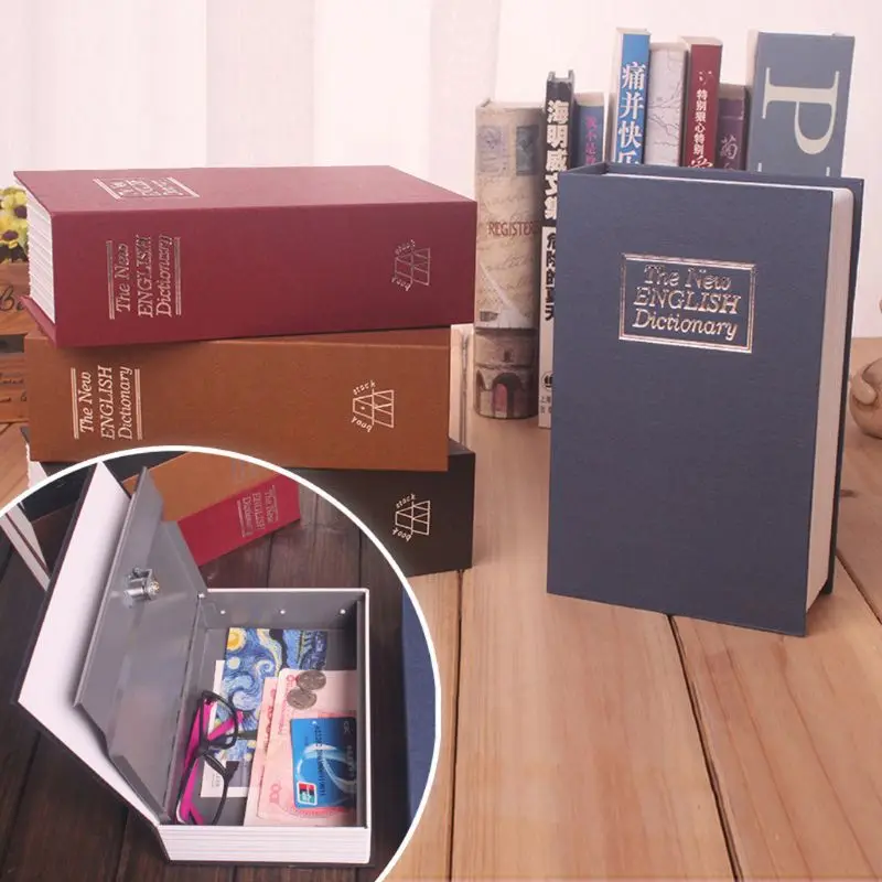 

Dictionary diversion Secret Book Hidden Safe Box with Key Lock Jewelry Storage