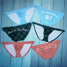 Без шнуровки с низкой талией для геев мужские купальники сексуальные клетчатые стринги шорты для плавания Горячие облегающие мужские купальники для бассейна вечерние плавки