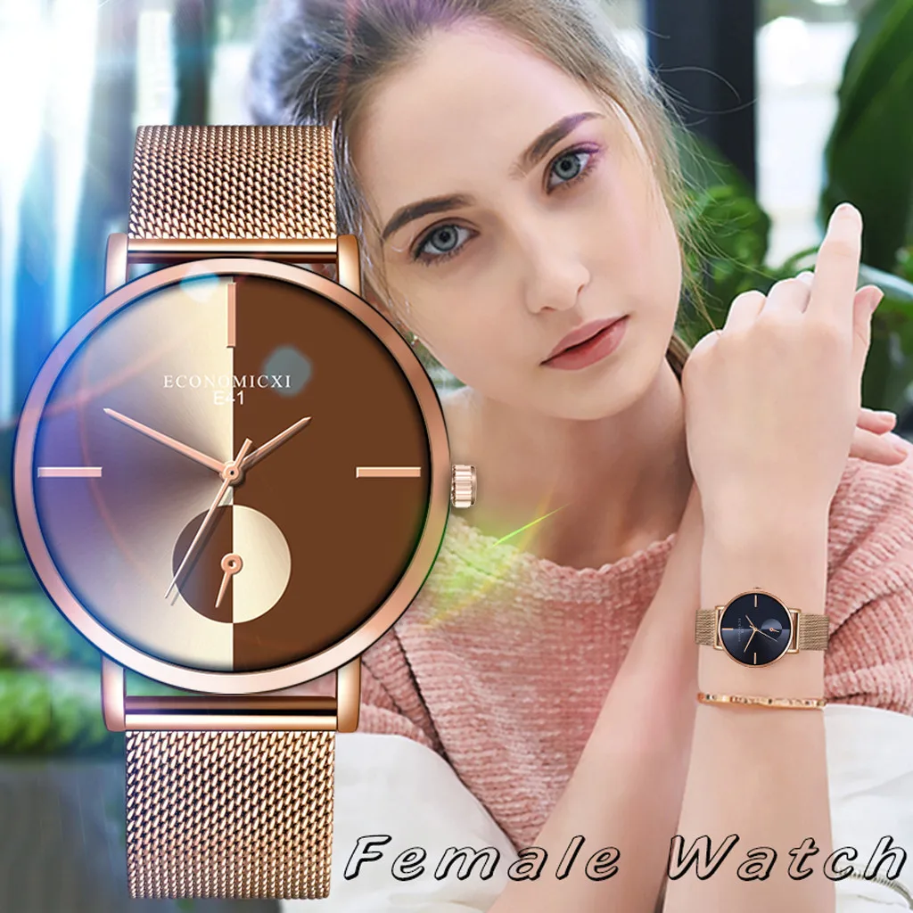 Женские кварцевые наручные часы из нержавеющей стали, металлические повседневные женские подарочные часы с браслетом, reloj mujer A5
