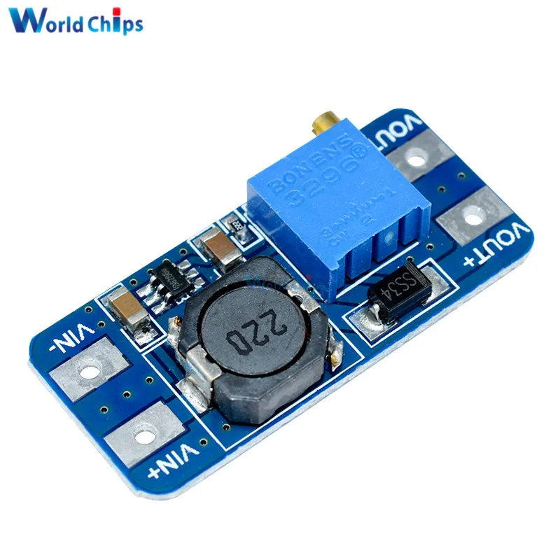 5 шт. MT3608 2A Max DC-DC Step Up усилитель конвертера Питание модуль Boost 2 V-24 V 5V 9V 12V 28V Для Arduino LM2577