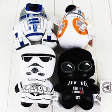 4pcs lot Star wars 18cm The Force Awakens BB8 R2D2 stormtrooper Kylo Ren Darth vader plush