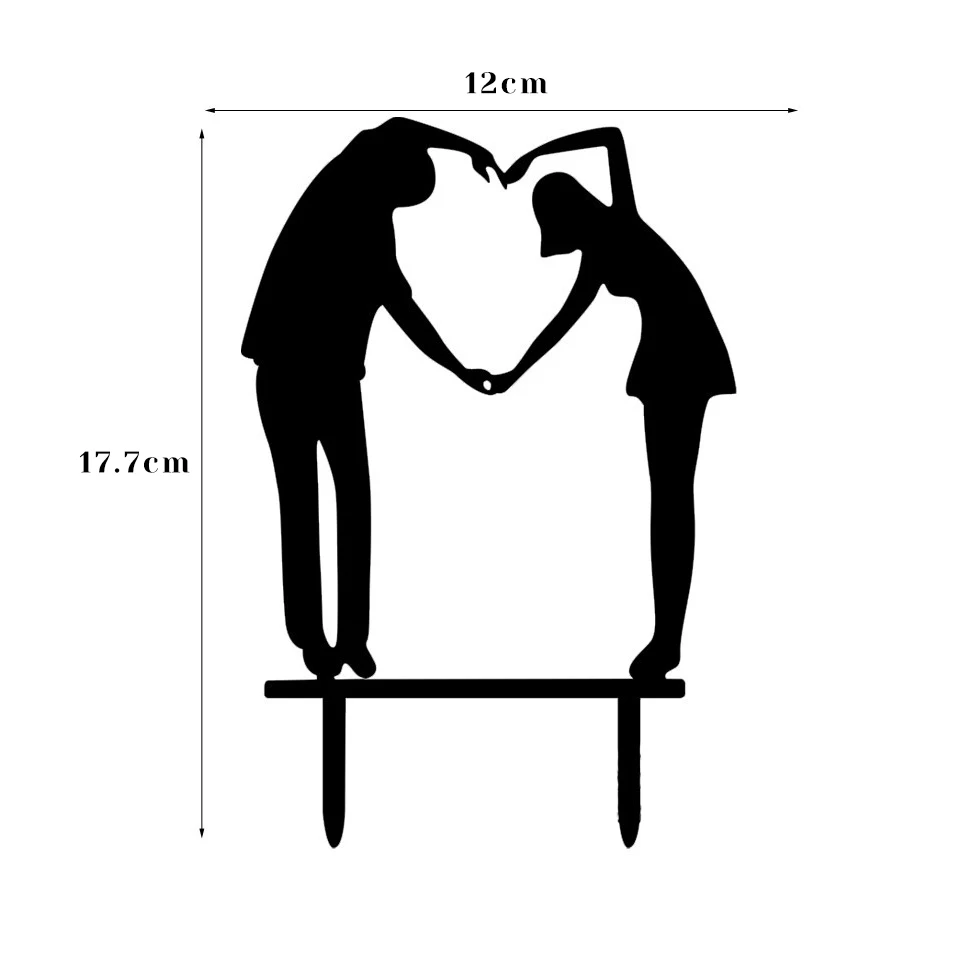 Tronzo/1 шт., акриловые топперы для свадебного торта, свадебные украшения для жениха и невесты, Новые Романтические вечерние топперы для торта