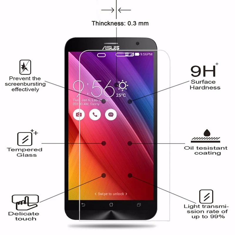 Защитная пленка для экрана для Asus Zenfone 2 Laser 3 Deluxe 3S Max ZE500KL ZE550KL ZE601KL ZC521TL glass on 3 Max ZC520TL ZC553KL ZC551KL