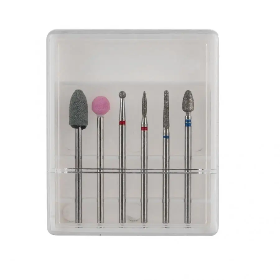 5 типов 6 шт. сверла для ногтей, набор шлифовальных головок, электрические маникюрные педикюрные сверла, аксессуары для ногтей - Цвет: Type02