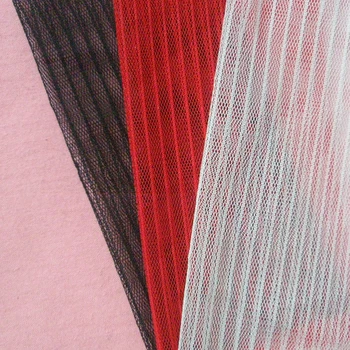 

1pc Jacquard Striped Openwork White Tulle Mesh fabric Good Quality Black Net Cloth Red Long Summer Dress Clothes Sewing Fabric