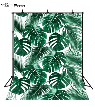 

BEIPOTO Tropical plant leaves backdrop for photography photo background wedding bridal shower green summer birthday party decora